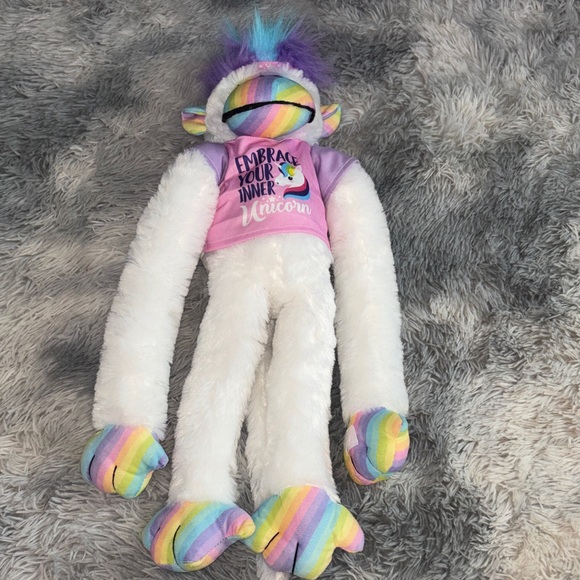 Kipp bros Mohawk Monkey Rainbow Plush Unicorn - Picture 7 of 10